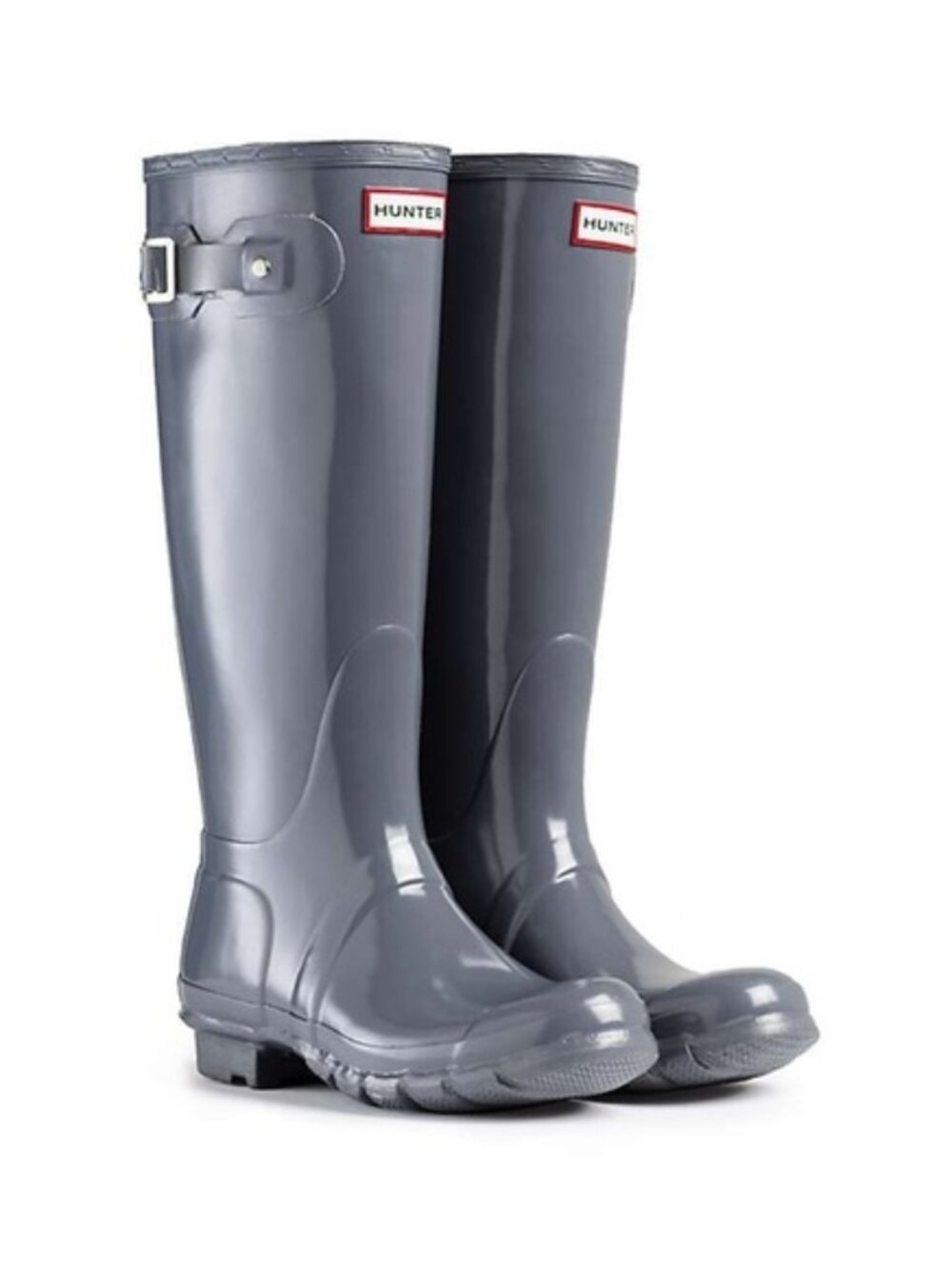 Hunter Women's Original Tall Gloss Rain Boots-Natural Rubber Waterproof Wellies